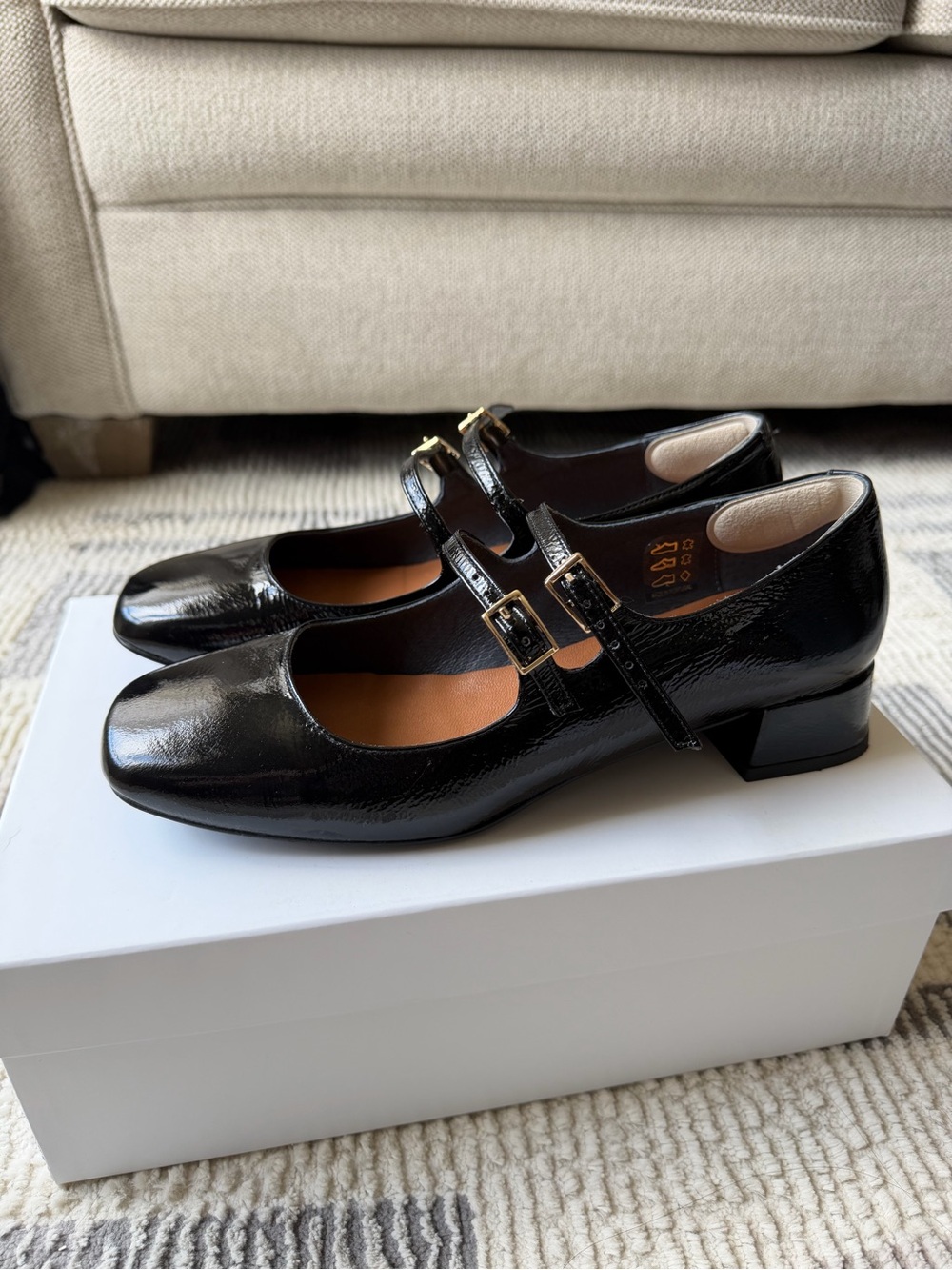 Jonak Paris Patent Leather Mary Jane Flats